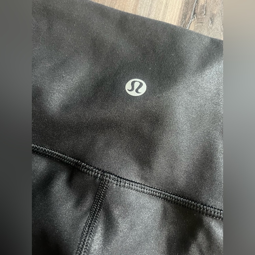 Lululemon shiny sparkly leggings (limited edition) just squished lol